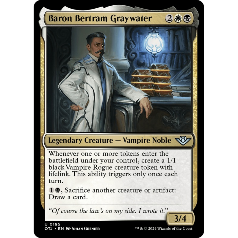 Baron Bertram Graywater (OTJ-195) – Outlaws of Thunder Junction Foil [Uncommon]