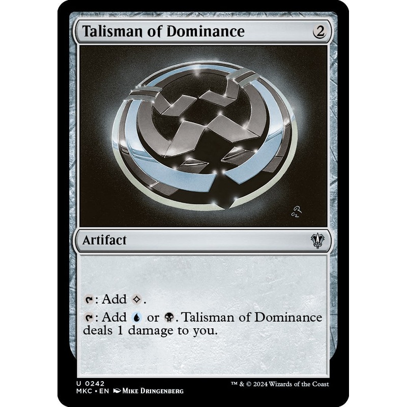 Talisman of Dominance (MKC-242) – Murders at Karlov Manor Commander [Uncommon]