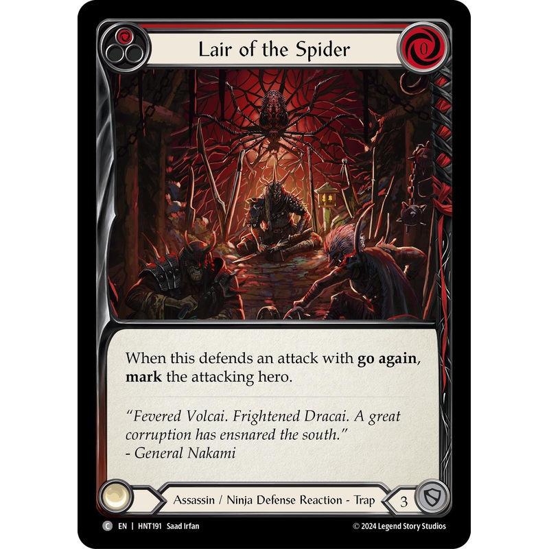 Lair of the Spider (Red) [HNT191] (The Hunted)  Rainbow Foil