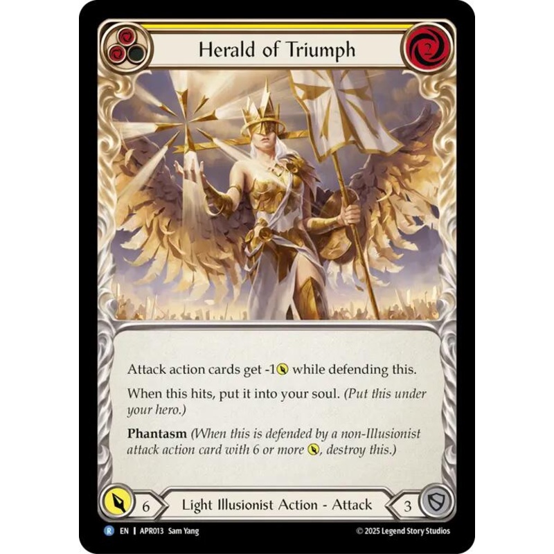 Herald of Triumph (Yellow) [APR013] (Armory Deck: Legends Prism)