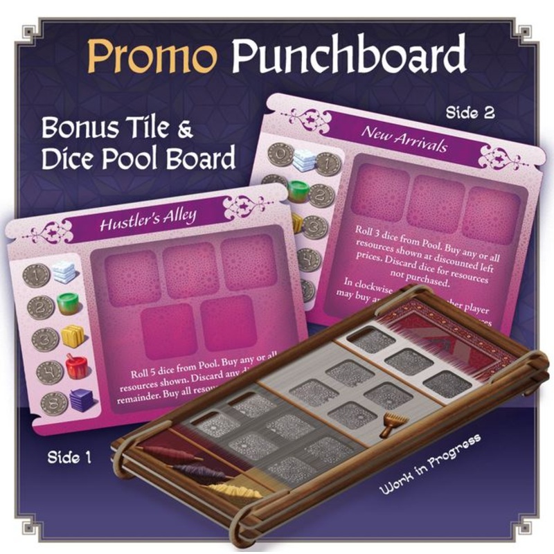 Tabriz Promo Punchboard (Bonus Tile & Dice Pool Board)