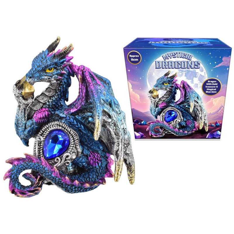 11cm Dragon With Blue Gem